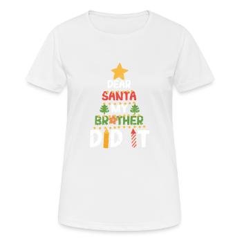 Lustige Weihnachtspyjamas Xmax PJ Lieber Weihnacht - Frauen T-Shirt atmungsaktiv - Weiß - Vorne - AI Model Female 172 dark (172cm)