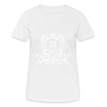 75 Zahl Kranz - Frauen T-Shirt atmungsaktiv - Weiß - Vorne - AI Model Female 172 dark (172cm)