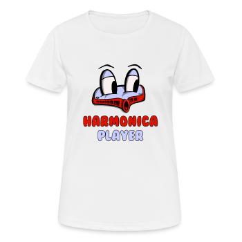 Harmonica player pour harmoniciste - T-shirt respirant Femme - blanc - Devant - AI Model Female 172 dark (172cm)