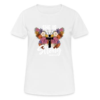 Église Religion Catholique Catholique Jésus-Christ - T-shirt respirant Femme - blanc - Devant - AI Model Female 172 dark (172cm)