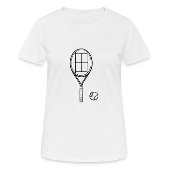 Tennisspieler Tennisschläger Tennisspiel Geschenk - Frauen T-Shirt atmungsaktiv - Weiß - Vorne - AI Model Female 172 dark (172cm)