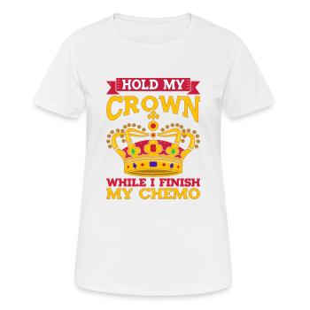 Tenez ma couronne pendant que je termine ma chimio 35 - T-shirt respirant Femme - blanc - Devant - AI Model Female 172 dark (172cm)