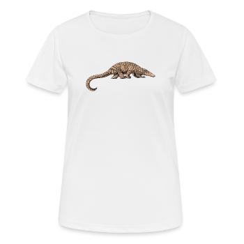 Schuppentier Pangolin Schuppen bedrohtes Tier - Frauen T-Shirt atmungsaktiv - Weiß - Vorne - AI Model Female 172 dark (172cm)