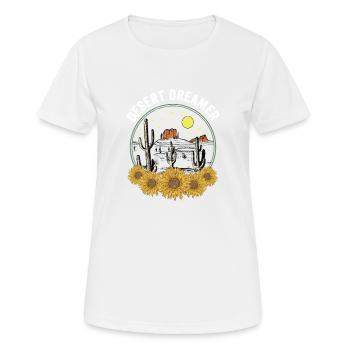 Wüste Wüstenlandschaft Wildnis Outback Landstraßen - Frauen T-Shirt atmungsaktiv - Weiß - Vorne - AI Model Female 172 dark (172cm)