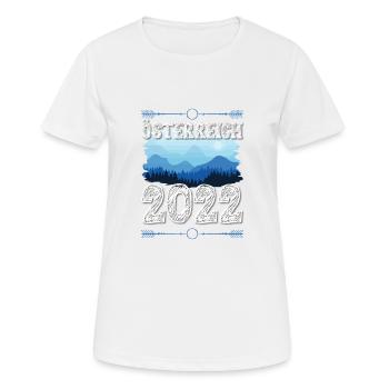 Austria 2022 - Women's Breathable T-Shirt - white - Front - AI Model Female 172 dark (172cm)