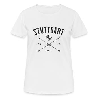 Stuttgart Souabe Souabe Souabe - T-shirt respirant Femme - blanc - Devant - AI Model Female 172 dark (172cm)
