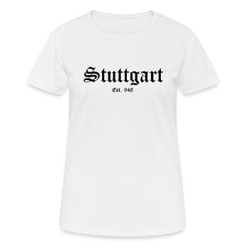 Stuttgart Souabe Ancienne écriture allemande Souabe - T-shirt respirant Femme - blanc - Devant - AI Model Female 172 dark (172cm)