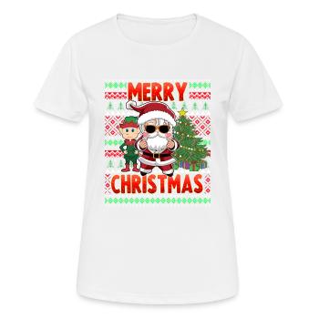 Frohe Weihnachten Korean Pop Idol Weihnachten - Frauen T-Shirt atmungsaktiv - Weiß - Vorne - AI Model Female 172 dark (172cm)