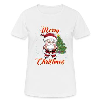 Süße Santa K Pop Stil Teen Mädchen Weihnachten - Frauen T-Shirt atmungsaktiv - Weiß - Vorne - AI Model Female 172 dark (172cm)