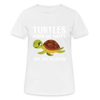 Drôle de tortue de mer Tortue de mer Eau de mer - T-shirt respirant Femme - blanc - Devant - AI Model Female 172 dark (172cm)