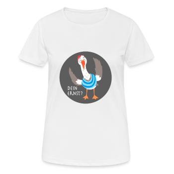 Dein Ernst? - Frauen T-Shirt atmungsaktiv - Weiß - Vorne - AI Model Female 172 dark (172cm)