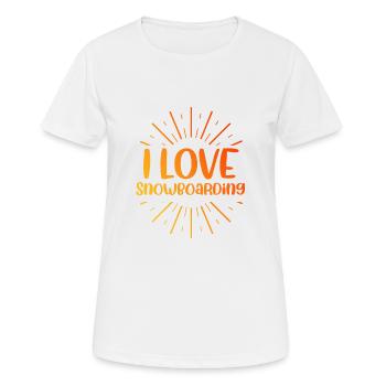 I love snowboarding - Women's Breathable T-Shirt - white - Front - AI Model Female 172 dark (172cm)
