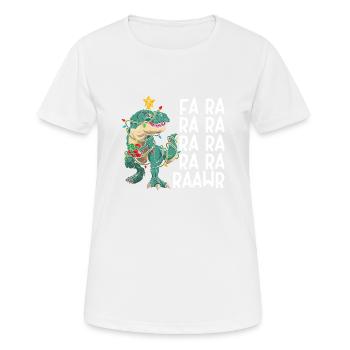 Dinosaurier Fa Ra Ra Ra Rawr T-Rex Lustige - Frauen T-Shirt atmungsaktiv - Weiß - Vorne - AI Model Female 172 dark (172cm)