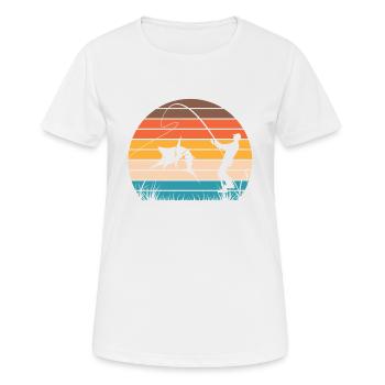 Fishermen Fishing Fishing Fishing Anglers Fish Fish - Women's Breathable T-Shirt - white - Front - AI Model Female 172 dark (172cm)