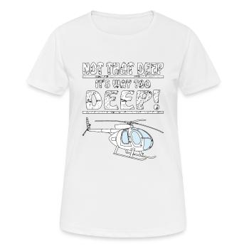 HÉLICOPTÈRE PAS SI PROFOND - T-shirt respirant Femme - blanc - Devant - AI Model Female 172 dark (172cm)