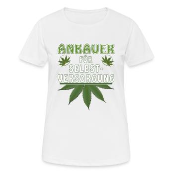 ANBAUER FÜR SELBSTVERSORGUNG - Frauen T-Shirt atmungsaktiv - Weiß - Vorne - AI Model Female 172 dark (172cm)