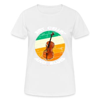 Just Cellin' And Blues Retro Vintage Blues Lover - Women's Breathable T-Shirt - white - Front - AI Model Female 172 dark (172cm)