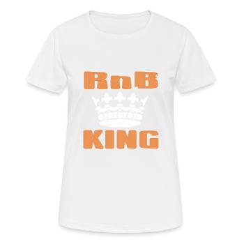 Retro RnB King Cool Blues Music Lover T-Shirt - Frauen T-Shirt atmungsaktiv - Weiß - Vorne - AI Model Female 172 dark (172cm)