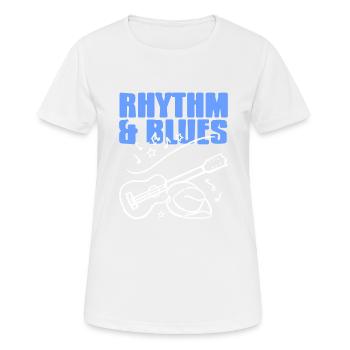 Rhythm & Blues Retro Cool Design For Blues Lover - Women's Breathable T-Shirt - white - Front - AI Model Female 172 dark (172cm)