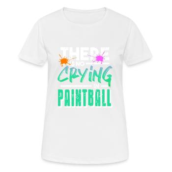 There Is No Crying In Paintball Retro Funny Baller - Women's Breathable T-Shirt - white - Front - AI Model Female 172 dark (172cm)