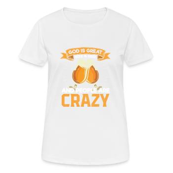 Funny Beer Drinker Beer Drinker Beer Brewer Motif - Women's Breathable T-Shirt - white - Front - AI Model Female 172 dark (172cm)