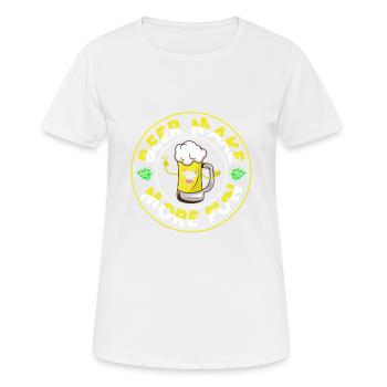 Funny Beer Drinker Beer Drinker Beer Brewer Motif - Women's Breathable T-Shirt - white - Front - AI Model Female 172 dark (172cm)