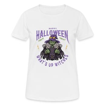 QUOI DE NEUF SORCIÈRES - T-shirt respirant Femme - blanc - Devant - AI Model Female 172 dark (172cm)