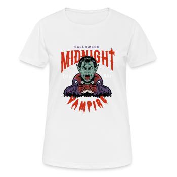 Dracula Mitternacht HALLOWEEN - Frauen T-Shirt atmungsaktiv - Weiß - Vorne - AI Model Female 172 dark (172cm)