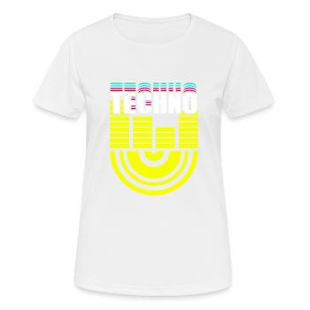 Retro Awesome TECHNO BPM Cool DJ Deejaying Designs - T-shirt respirant Femme - blanc - Devant - AI Model Female 172 dark (172cm)