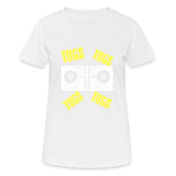 TUGS TUGS Cool Retro TECHNO DJ Lover Designs - Women's Breathable T-Shirt - white - Front - AI Model Female 172 dark (172cm)