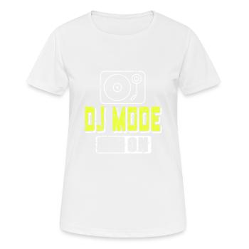 Cool Retro DJ Mode ON Awesome Deejaying T-Shirt - Women's Breathable T-Shirt - white - Front - AI Model Female 172 dark (172cm)