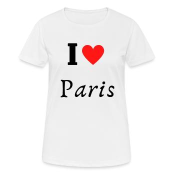 I love Paris - Frauen T-Shirt atmungsaktiv - Weiß - Vorne - AI Model Female 172 dark (172cm)