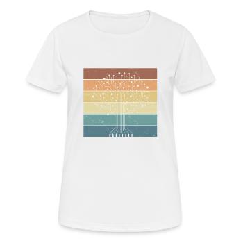Drôle d’arbre informatique vintage pour tous les fans de technologie - T-shirt respirant Femme - blanc - Devant - AI Model Female 172 dark (172cm)