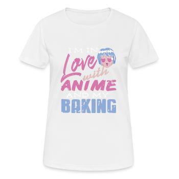 I'm In Love With Anime & My Baking Cool Retro - Frauen T-Shirt atmungsaktiv - Weiß - Vorne - AI Model Female 172 dark (172cm)