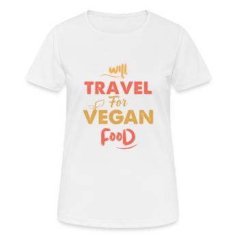 Vegan Lifestyle Essen Food Veganismus Reisen - Frauen T-Shirt atmungsaktiv - Weiß - Vorne - AI Model Female 172 dark (172cm)