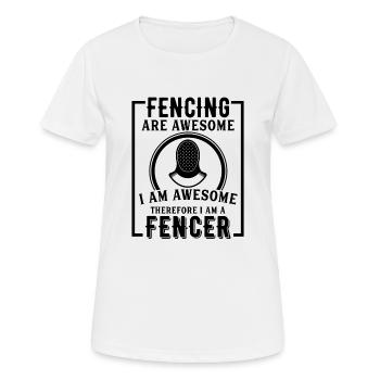 Fechten sind tolle Kampfsportarten Schwertkunst - Frauen T-Shirt atmungsaktiv - Weiß - Vorne - AI Model Female 172 dark (172cm)