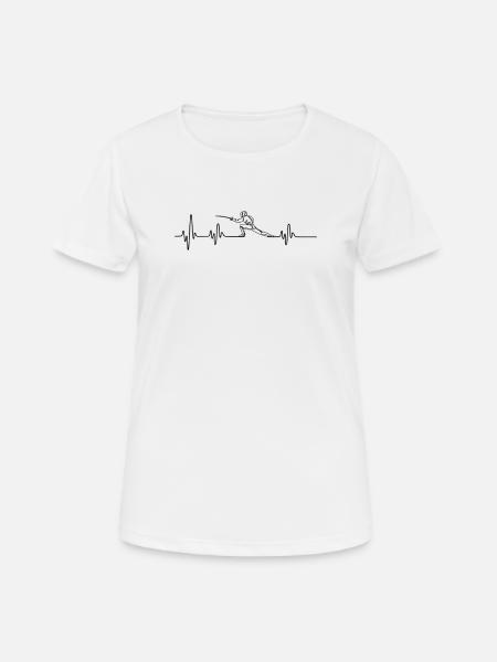 Fechten Fechter Herzschlag Lustige Schwertkunst Wortspiel - Frauen T-Shirt atmungsaktiv - Weiß
