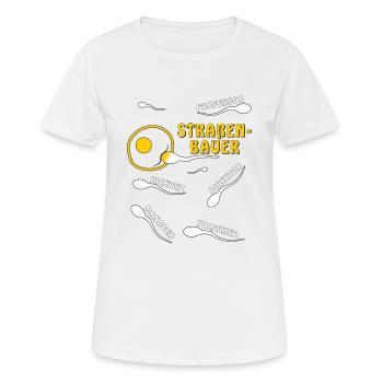 STRAßENBAUER - Frauen T-Shirt atmungsaktiv - Weiß - Vorne - AI Model Female 172 dark (172cm)