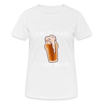 Ce père aime la bière - T-shirt respirant Femme - blanc - Devant - AI Model Female 172 dark (172cm)