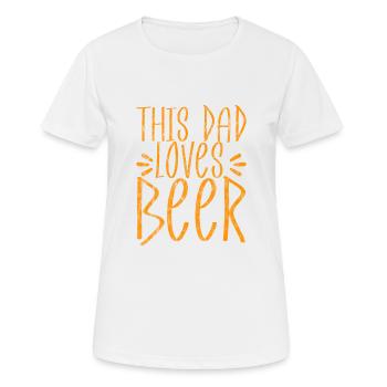 Ce papa aime la bière 2 - T-shirt respirant Femme - blanc - Devant - AI Model Female 172 dark (172cm)