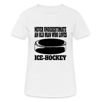 Eishockey Geschenk Wintersport Eishockeyteam - Frauen T-Shirt atmungsaktiv - Weiß - Vorne - AI Model Female 172 dark (172cm)
