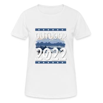 Outdoor 2022 - Women's Breathable T-Shirt - white - Front - AI Model Female 172 dark (172cm)