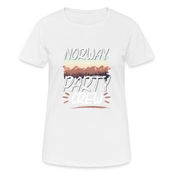 Équipage de la fête de Norvège - T-shirt respirant Femme - blanc - Devant - AI Model Female 172 dark (172cm)