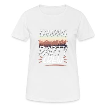 Équipe de fête de camping - T-shirt respirant Femme - blanc - Devant - AI Model Female 172 dark (172cm)