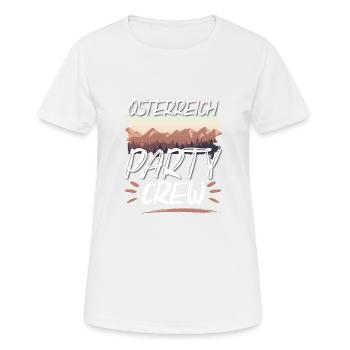 Équipe de fête de l’Autriche - T-shirt respirant Femme - blanc - Devant - AI Model Female 172 dark (172cm)