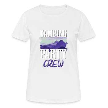 Équipe de fête de camping - T-shirt respirant Femme - blanc - Devant - AI Model Female 172 dark (172cm)