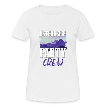 Équipe de fête de l’Autriche - T-shirt respirant Femme - blanc - Devant - AI Model Female 172 dark (172cm)