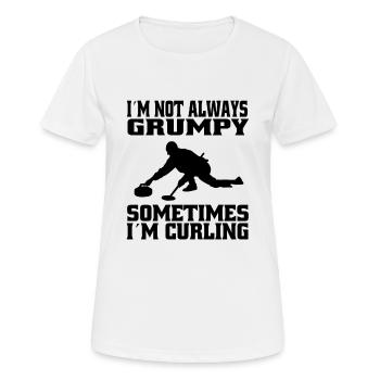 Curling Stone Curling Stone Gift Curl Curler - T-shirt respirant Femme - blanc - Devant - AI Model Female 172 dark (172cm)
