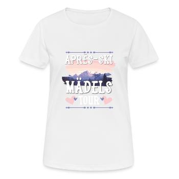 Apres SKi Mädels Tour - Frauen T-Shirt atmungsaktiv - Weiß - Vorne - AI Model Female 172 dark (172cm)