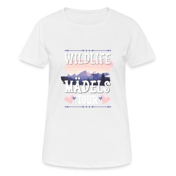 Wildlife Mädels Tour - Frauen T-Shirt atmungsaktiv - Weiß - Vorne - AI Model Female 172 dark (172cm)